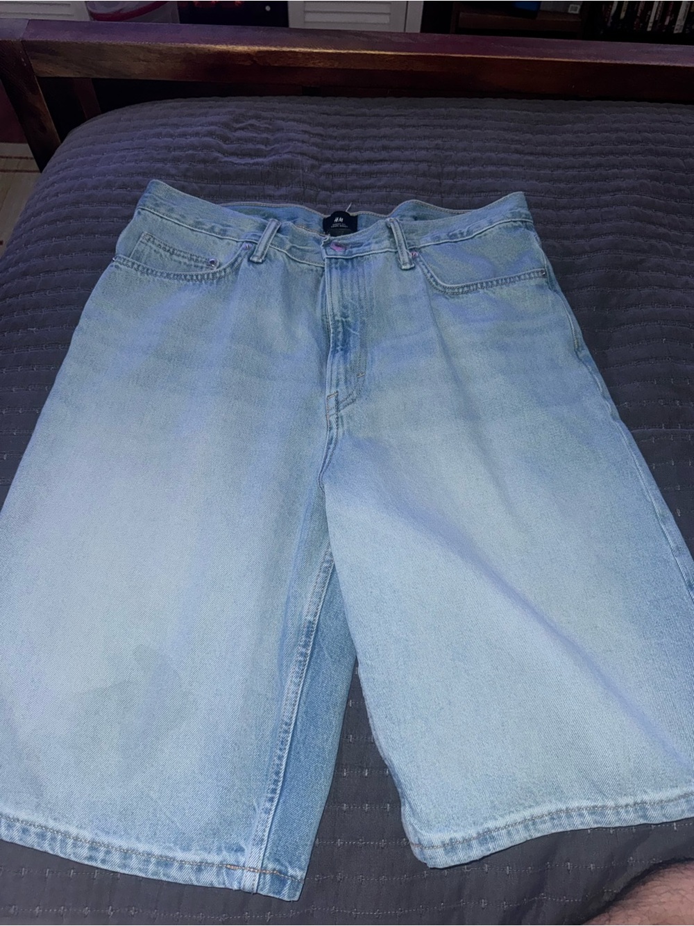 H&M Light Blue Men's Denim Jean Shorts